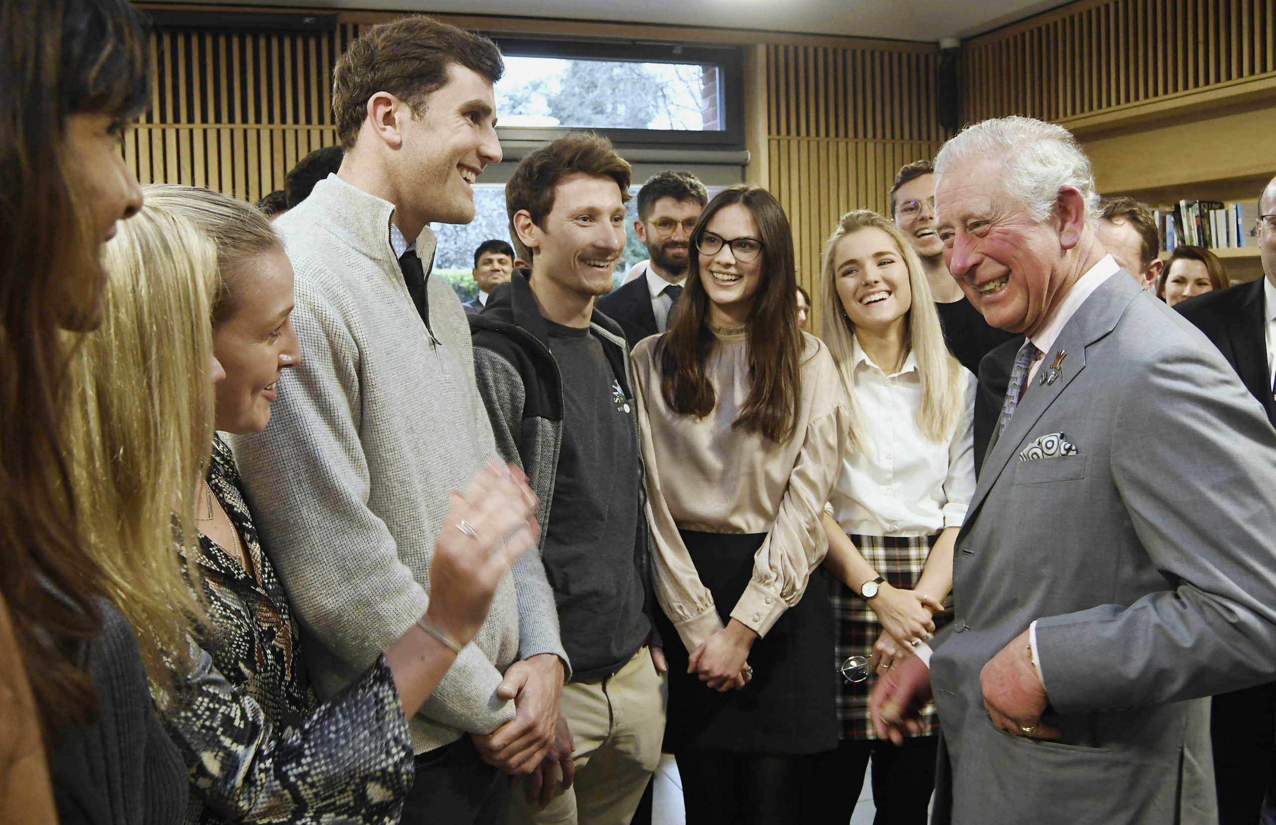 HRH The Prince of Wales meets Kellogg students