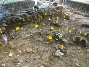 Photograph of unearthed terra-cotta pots