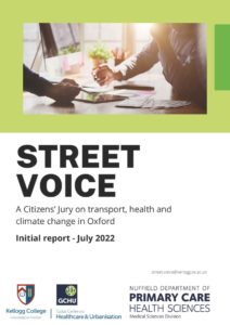 Street Voice Citizen's Jury initial interim report cover