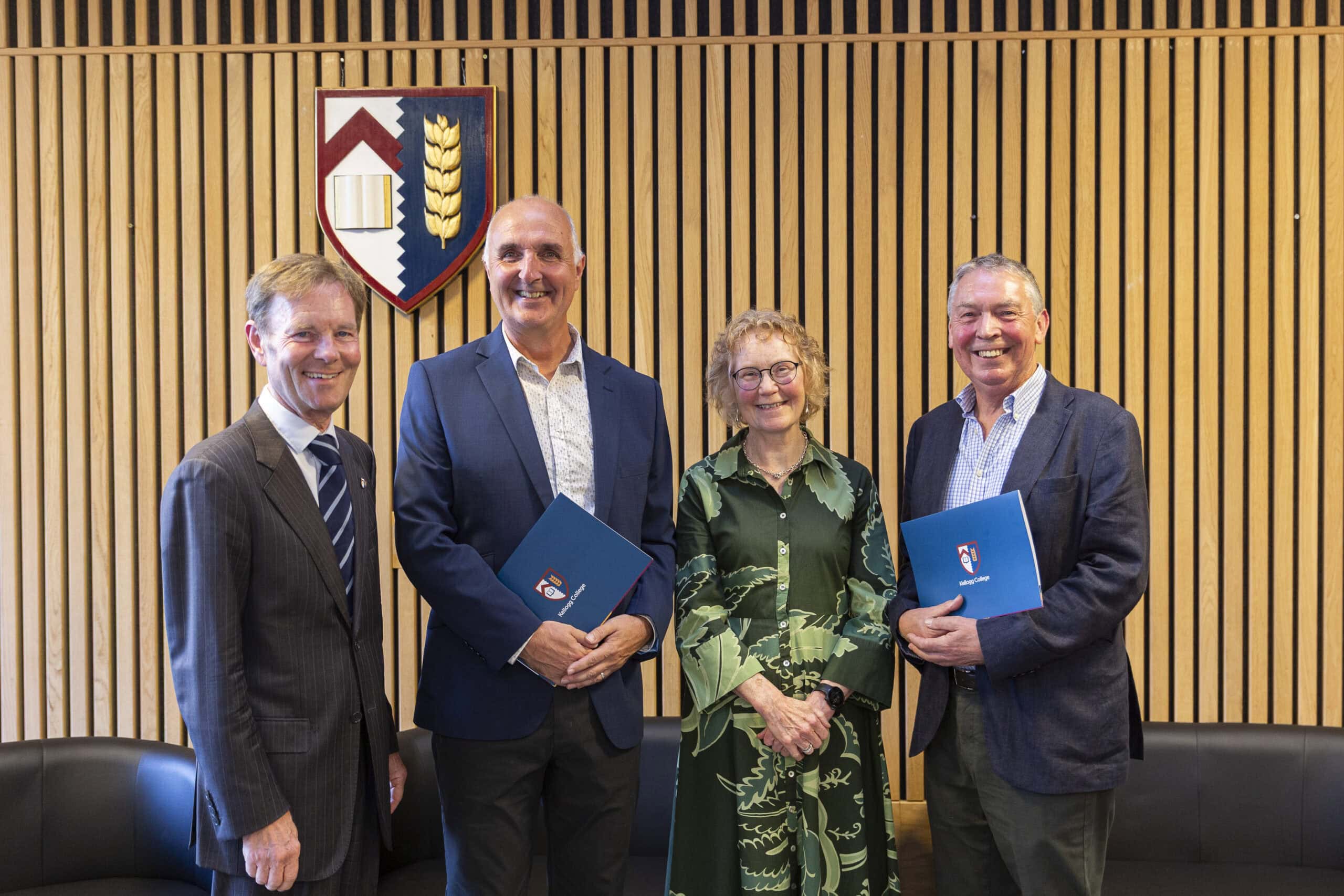 Jonathan Michie and Ruth Sawtell with Nigel Mason Award winners