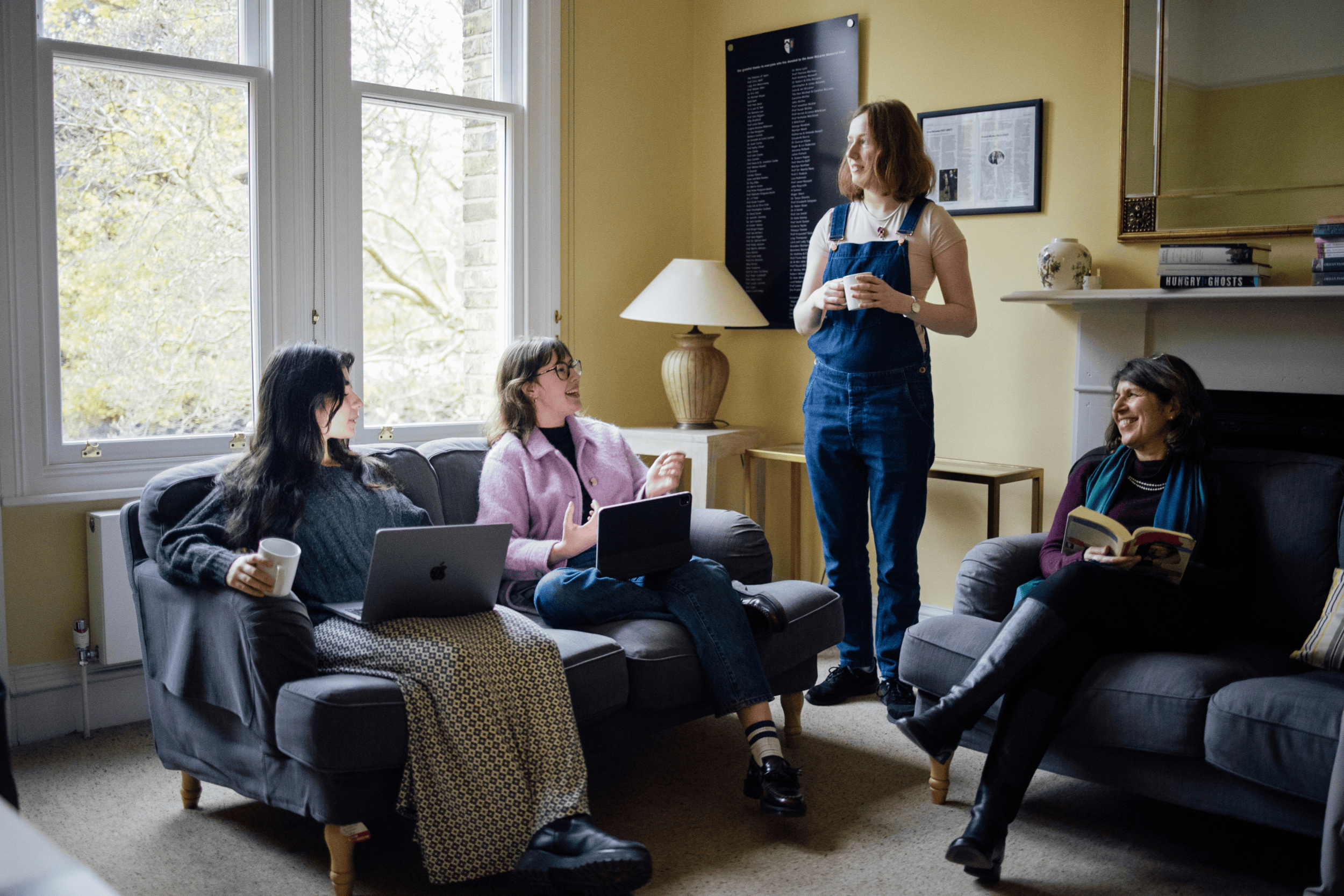 Students in a shared common room