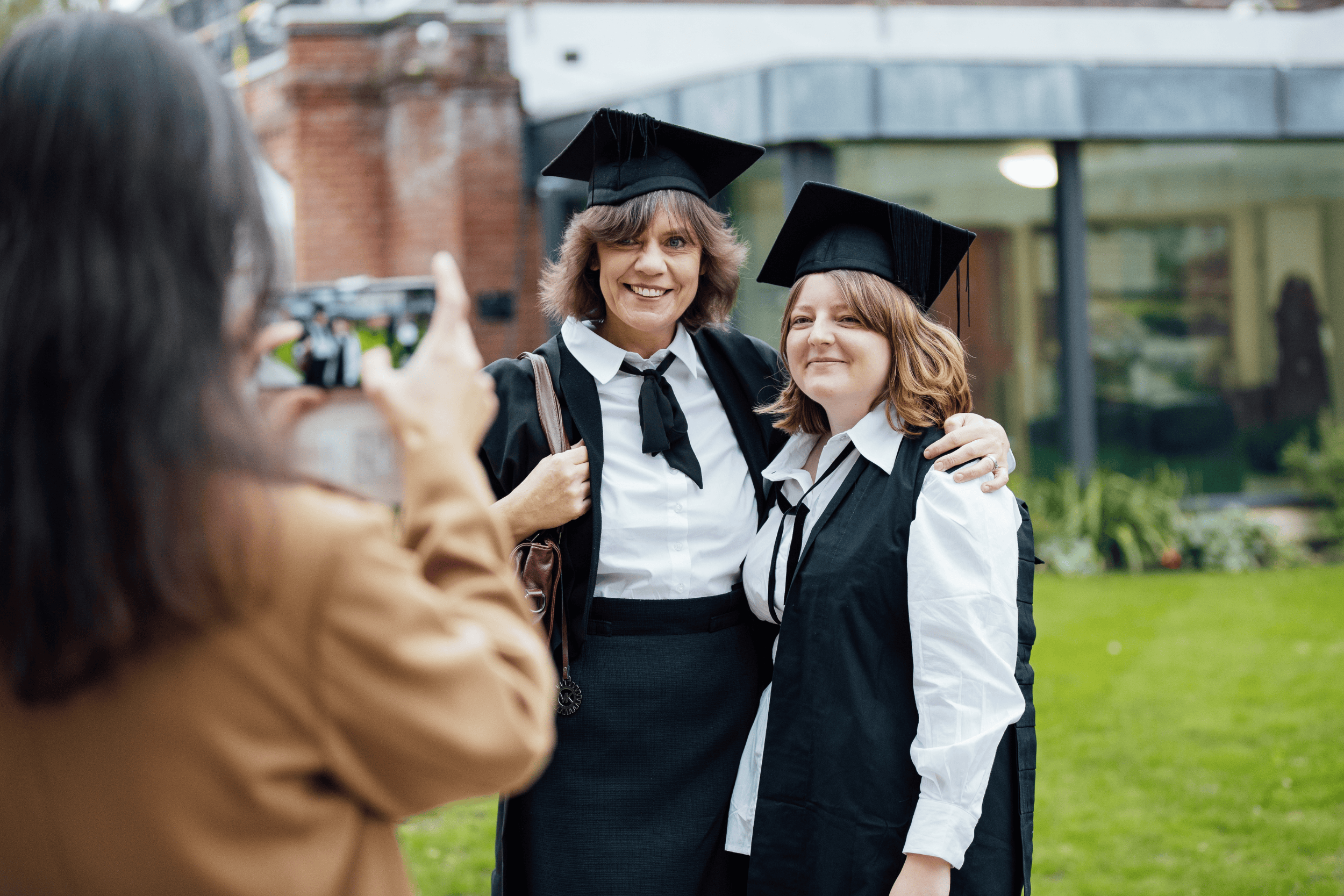 Students having their photo taken