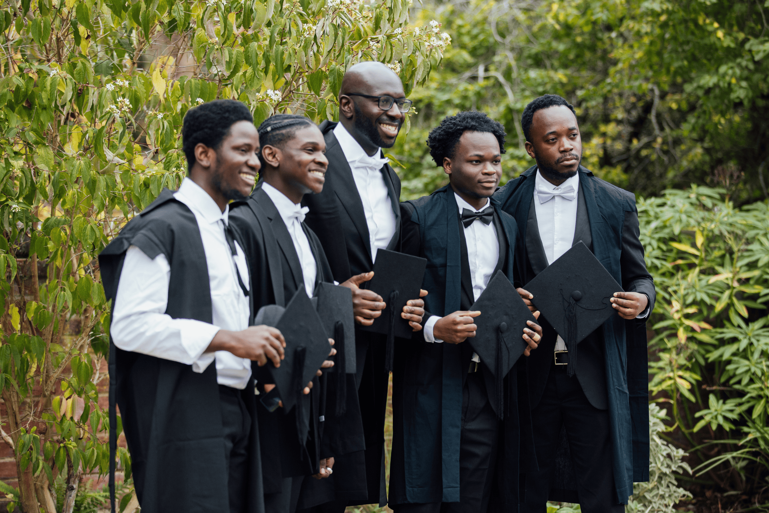 Students smiling at camera