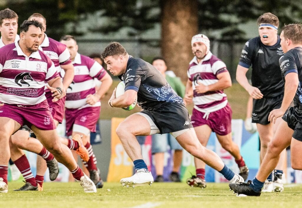 Michael O'Donnell runs with the ball