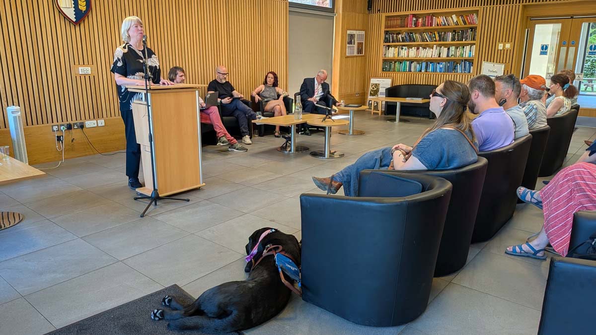 panel and audience