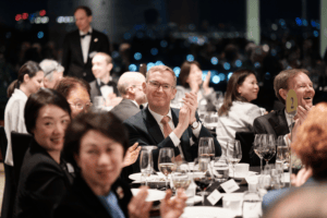 Guests attending the gala dinner during the Kellogg College event in Seoul