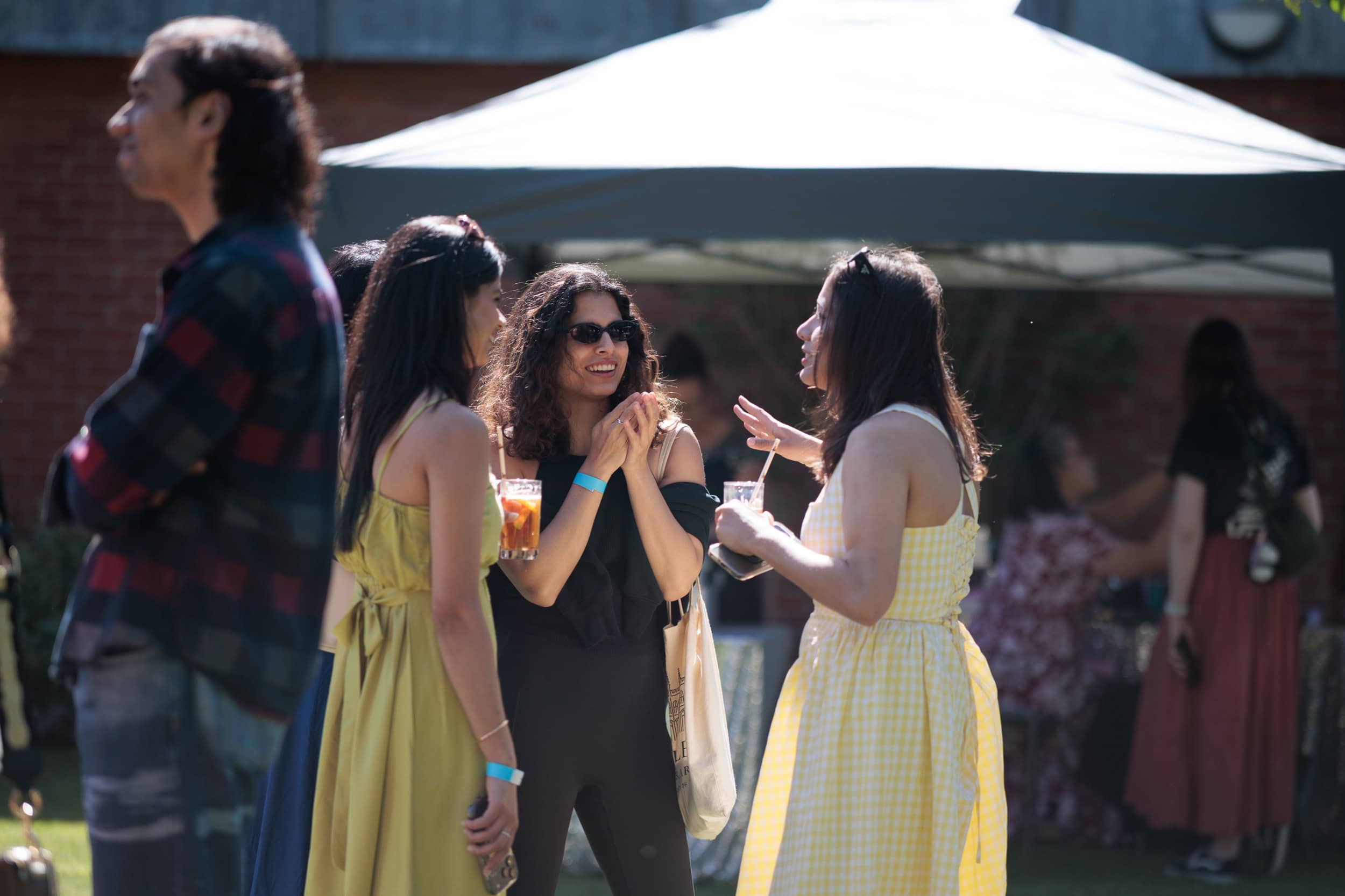 Guests queuing for refreshments at the Summer Garden Party.